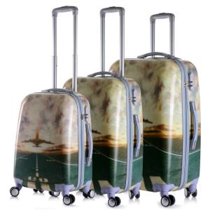Hard Shell Combination Lock OEM PC Printing Luggage