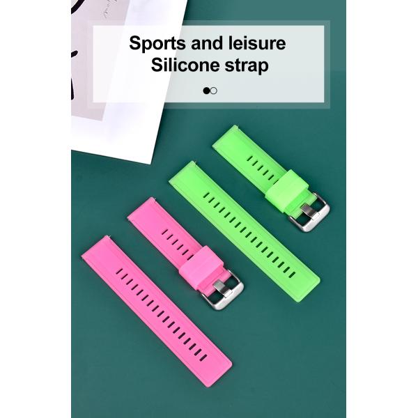 18mm 20mm 22mm Adjustable Luminous Silicone Rubber Watch Strap