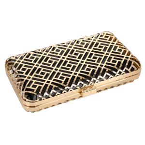 Metal Geometric Patterns Hollow Out Clutch Frame