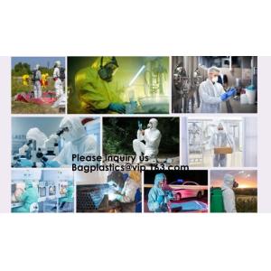 Boot, Hood, Elastic Cuffs, Ankles, Waist. Heavy-Duty Protective Coveralls.