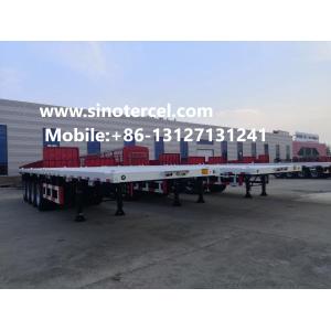 70t Flat Bed Semi Trailer 4 Axles White