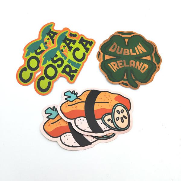 Buy Custom Vinyl PVC Die Cut Sticker Waterproof Logo Label Printing at wholesale prices