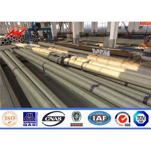 Electrical Concial Tapered Steel Utility Pole , Steel Power Distribution Pole