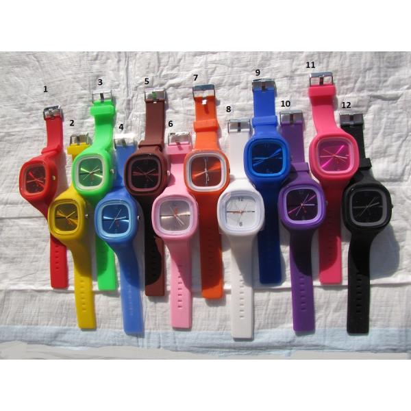 Silicone watch, silicone material, fashion design, japanese movement, 3atm water