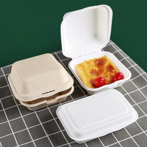 Customized Sugarcane Bagasse Burger Box Biodegradable Food Container Different
