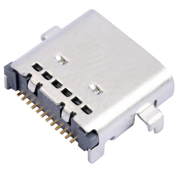Buy type c connector USB 3.1 24 position board cutout 0.80mm right angel surface mount type for pcb at wholesale prices