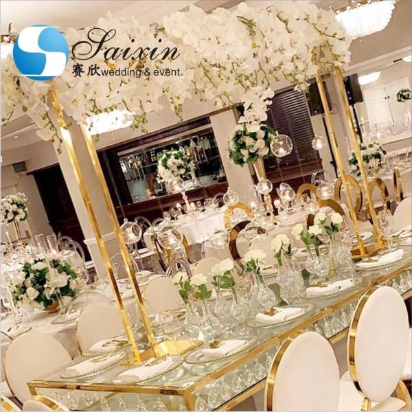 Buy ZT-390G  1.8m large  gold metal flower stand  Wedding centerpiece at wholesale prices