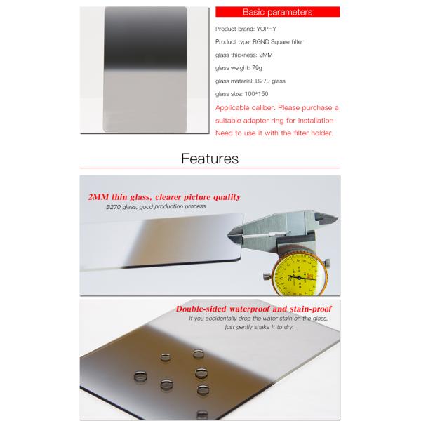 Double Sided Camera Lens Effect Filters , B270 Glass Digital Photography Filters