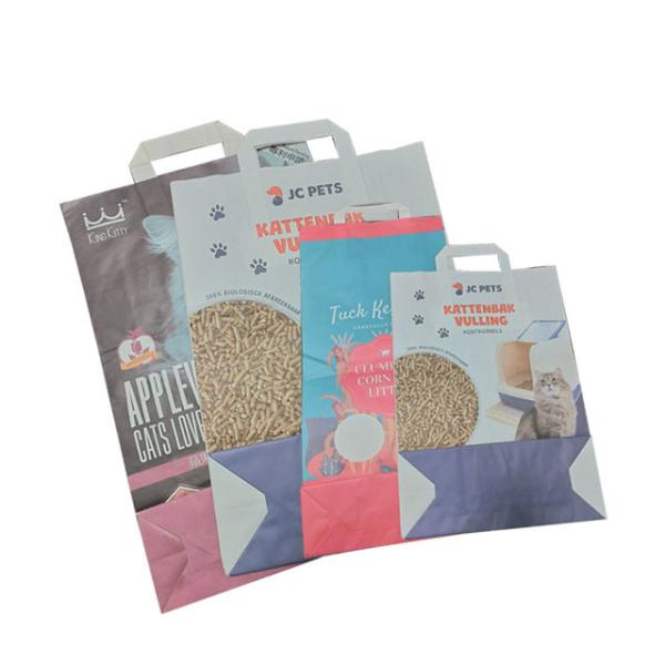 Buy Custom Printing 6L 10L Heat Sealed Biodegradable Cat Litter Bags Wear Resistance at wholesale prices