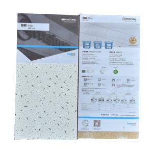China Mineral Ceiling Tiles Powder Coated And Fireproof Materials 60x60 on sale