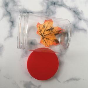 China Clear Plastic Round Jars with Lids 2oz 3oz 4oz 5oz on sale