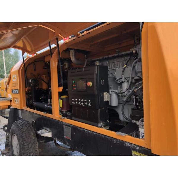 7260×2125×2685 Used Concrete Trailer Pump With Rexroth Kawasaki Oil Pump