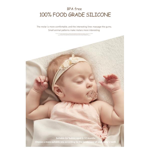 Food Grade Silicone Baby Pacifier Chain With Cute Animal panda Shape