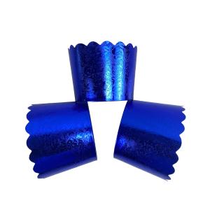 Embossed Aluminum Foil Round Baking Trays Cupcake Paper Cups