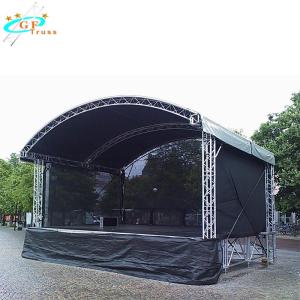 Heavy Duty 520*760mm Lighting Aluminum Roof Truss System Curved