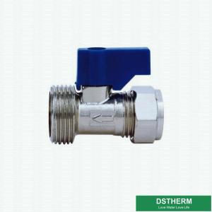 Chrome Plated Customized Mini Forged Brass Ball Valve Three Ways Connections
