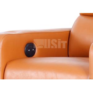 Stylish Foam Home Theater Sofa Seating , Media Room Reclining Sofa With Rocking