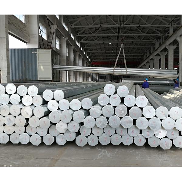 Octagonal 30FT High Utility Power Steel Pole For Distribution Line