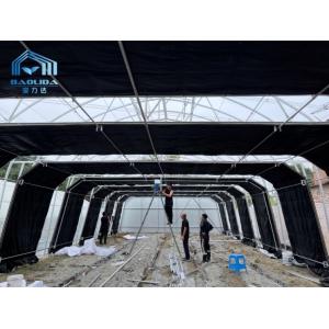 China Light Deprivation System Blackout Greenhouse Single Span For Herb on sale
