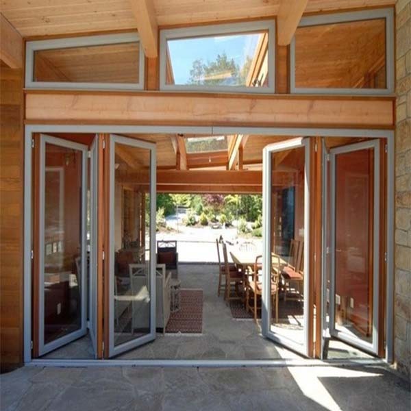 Buy Mosquito Screen Aluminium Double Doors Customized Measurement Folding Opening at wholesale prices