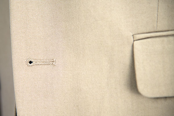 Formal Beige Mens 2 Piece Suit Wedding Business Long Clothing Length