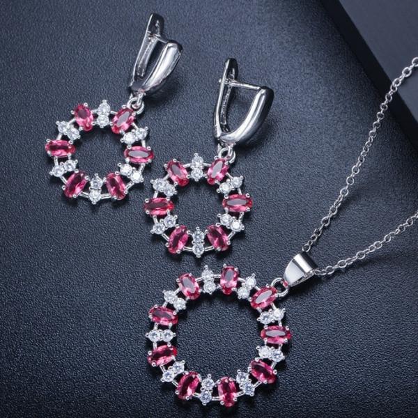 CZ Earrings for Women Crystal Nacklace Jewelry Female Accessories Jewelry Wedding Jewelry Sets