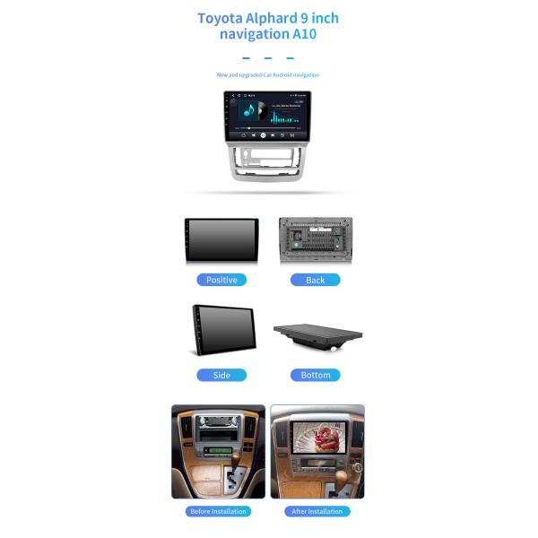 4 Core 9 Inch For Toyota Alphard A10 Full Touch Screen Bluetooth Car Navigation