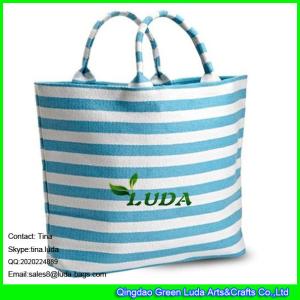 China LUDA striped paper straw bag large lady beach straw bags on sale