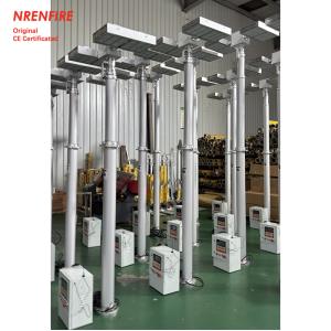 6m fire vehicle mounted pneumatic telescopic light mast tower for fire truck-pan