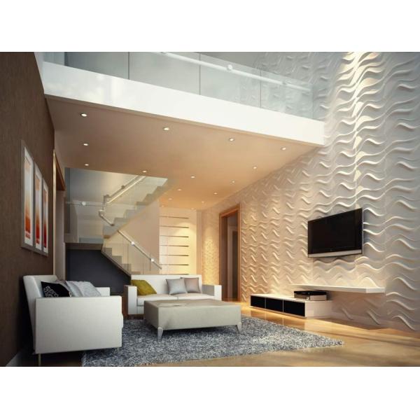Customized 3D Panel for Modern Interior Wall Art Decor in Blue Shades