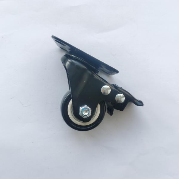 2 / 3 / 4 Inch Hospital Bed Plate Casters With Brake With Precision Ball Bearing