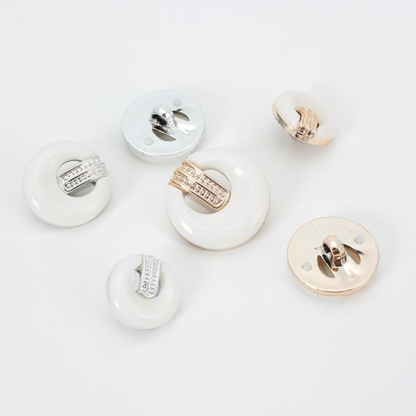 Wholesale Women Clothes Customize Fashion Big Plastic Abs Combined Button for Clothing Dyeable