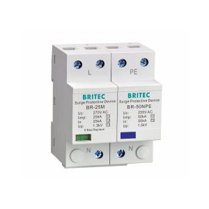 Type 1+2+3 Surge Protectors Thermoplastic SPD Lightning Arrester 25kA