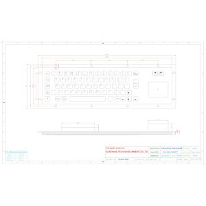 Dustproof Industrial Computer Keyboard Metal With Touchpad And Mouse Keys
