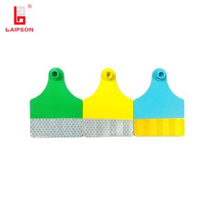 TPU Reflective Animal Ear Tag With Laser Numbers For Cattle Goat Livestock