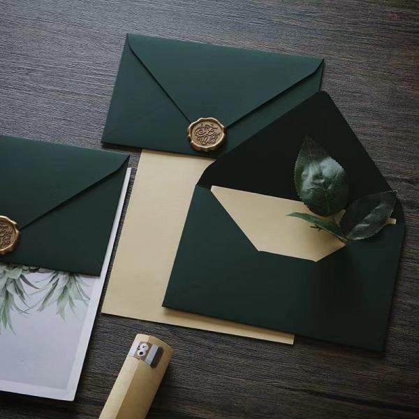 Minimalist Self Seal Wedding Invitation Envelopes Retro Greeting Card Envelopes