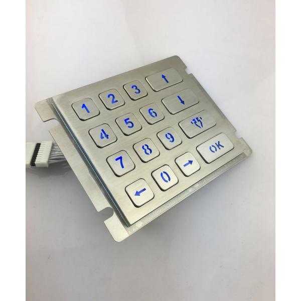 Buy IP65 4X4 vandal resistance stainless steel illuminated keypad at wholesale prices