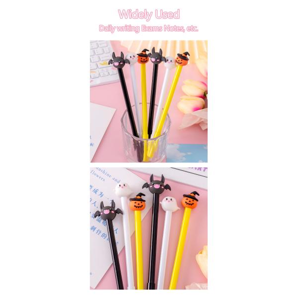 Halloween Neutral Pen 0.5mm Pumpkin Ghost Bat Topping Smooth Writing Gel Ink Pen