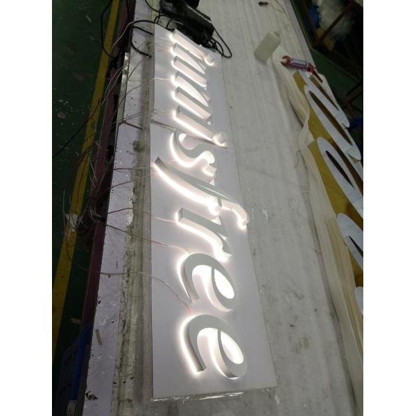 Illuminated LED Edge Lit Signs Bronze Size Customized Stainless Steel