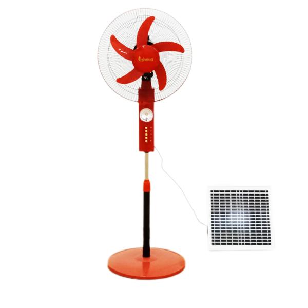 Buy Classic 16" Rechargeable Solar Fan Remote Control With LED Light at wholesale prices