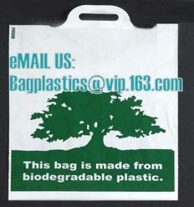 Quality compostable custom printed t-shirt plastic bag with own logo, cornstarch made 100% biodegradable for sale
