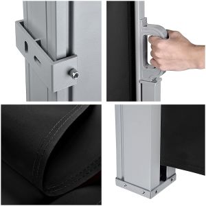 Patio Terrace Sun Shade Outdoor Canopy Side Awning Grey Garden Privacy Divider