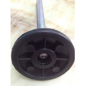 K058 50mm nylon plastic base furniture leg with turning thread