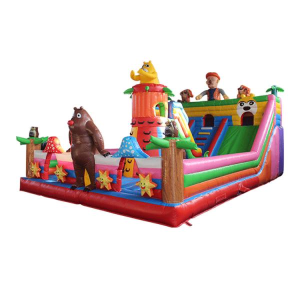 0.4mm PVC Outdoor Inflatable Amusement Playground Theme Trampoline Park With