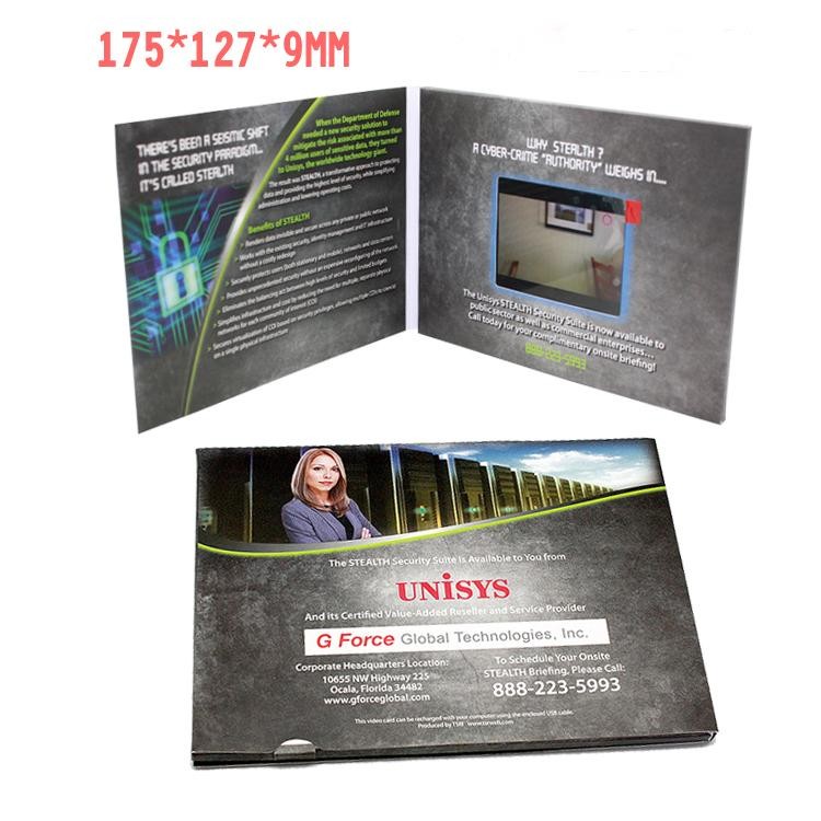 2.4 Inch TFT LCD Video Invitation Cards , JPG / JPEG Photo Format Custom Video