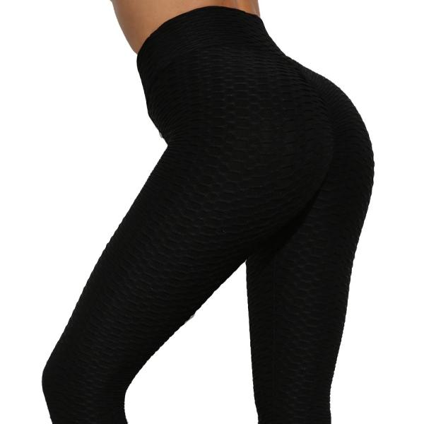 OEM ODM Black Stretch Yoga Pants Tummy Control Workout Leggings