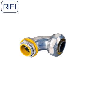 3 / 4 Inch Liquid Tight Conduit 90 Degree Zinc Connector For Bond Enclousure and