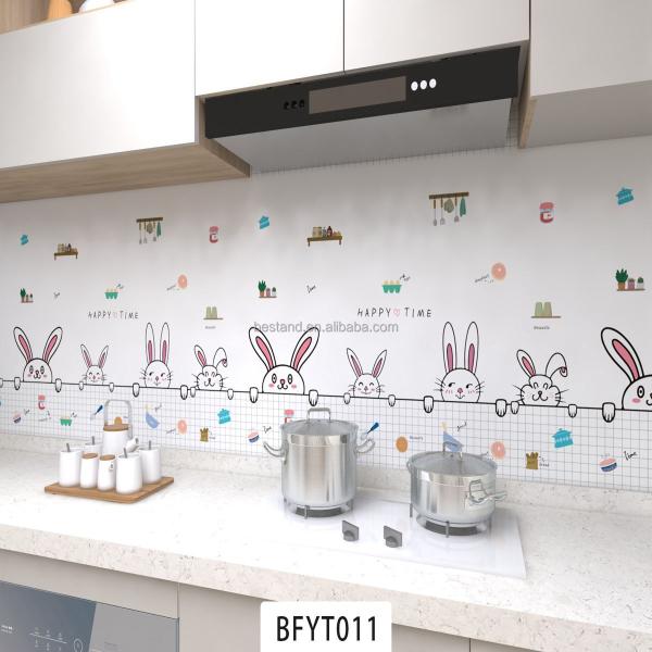 Waterproof Peel and Stick Wall Tile Stickers for Kitchen Backsplash Decor Geometric Pattern Heat Insulation