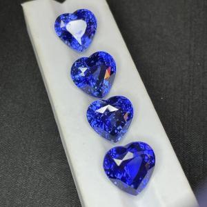 China Al2O3 Ocean Blue Sapphire Emerald Stones , Blue Stone Abrasion Resistance on sale