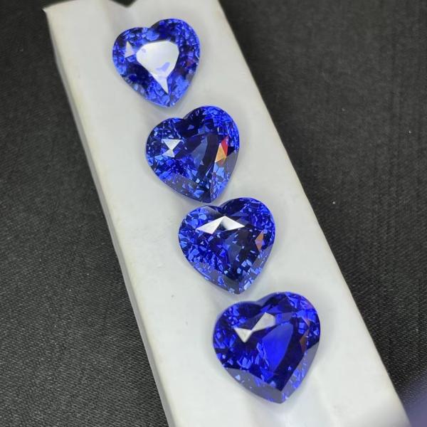 Buy Al2O3 Ocean Blue Sapphire Emerald Stones , Blue Stone Abrasion Resistance at wholesale prices
